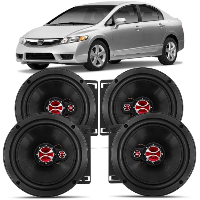 Kit Alto Falante Foxer Honda Civic Fit City Polegadas W Rms Kf Shopee Brasil