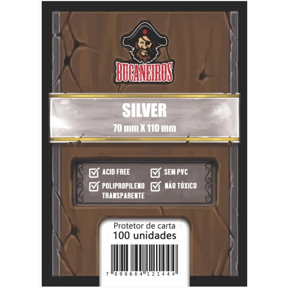 Sleeve Shield 70 X 110 Mm Bucaneiros Silver 100 Un