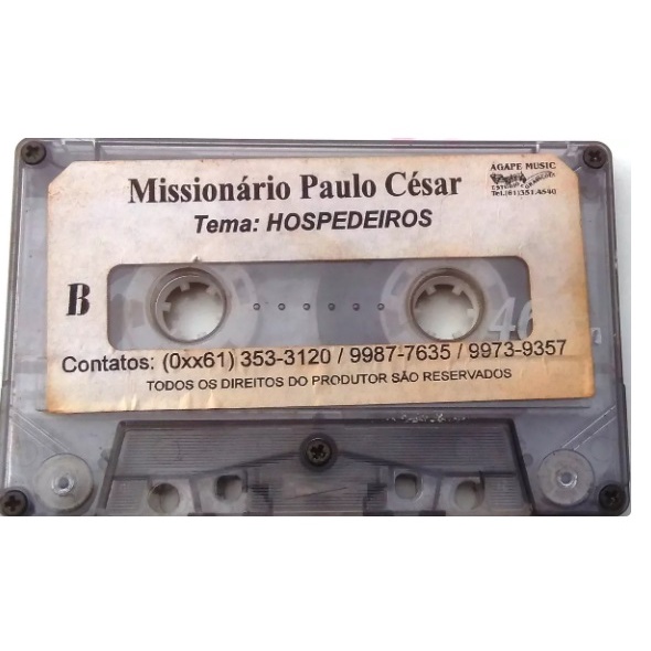 FITA K7 MISSIONÁRIO PAULO CESÁR. TEMAS: HOSPEDEIROS / ROMPENDO CADEIAS.