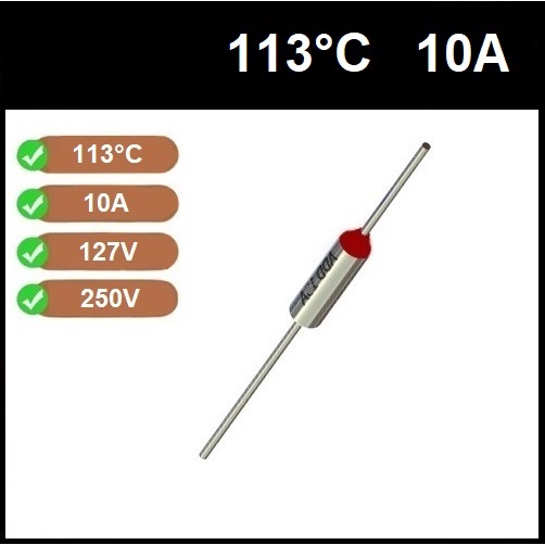 3 Fusível Térmico 113C 113 Graus 250V
