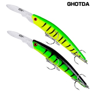 1 Pc Isca Artificial Peixe 14.5 Centímetros 15.53g Topwater Hard Bait Crankbait Wobbler Jig Bass Pesca Equipamento De Profundidade : 0.6-2.4 M