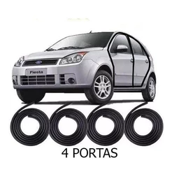 Kit Borrachas De Vedação Ford Fiesta Hatch 2012 2013 4porta.