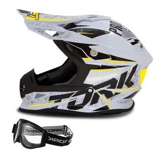 Capacete Aberto Motocross Pro Tork Cross Fast 788 Skull + Óculos Motocross 788
