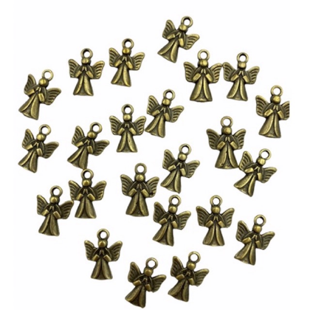 50 Pingente Anjinho Ouro Velho p/ Terços e Dezenas em Oferta na Shopee