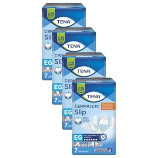 Kit 4 Fraldas Geriátrica Tena Dermacare Slip Ultra EG com 7 unidades em Oferta na Shopee