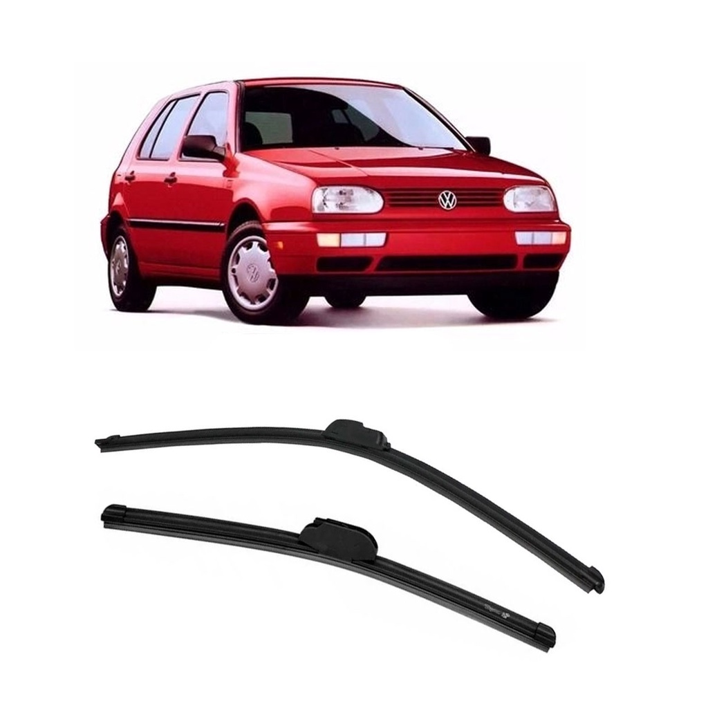 Kit Palheta VW Golf Mk3 GIII 1993 a 1998 Limpador Parabrisa Silicone