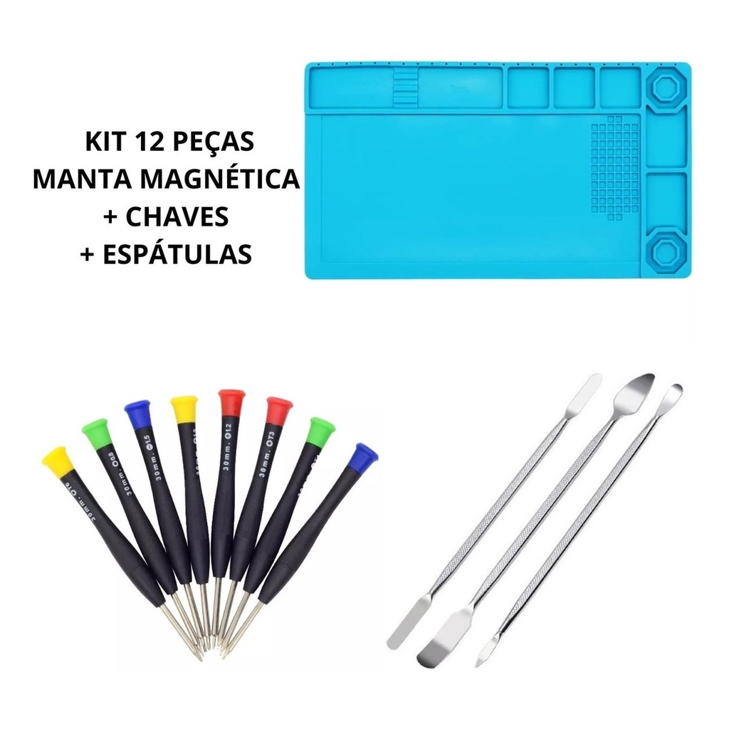 Kit Manta Chaves Precisão Celular Reparo Notebook + Espátula