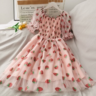 Vestido Feminino Elegante De Malha Cintura Alta Comprimento Médio Manga Bufante