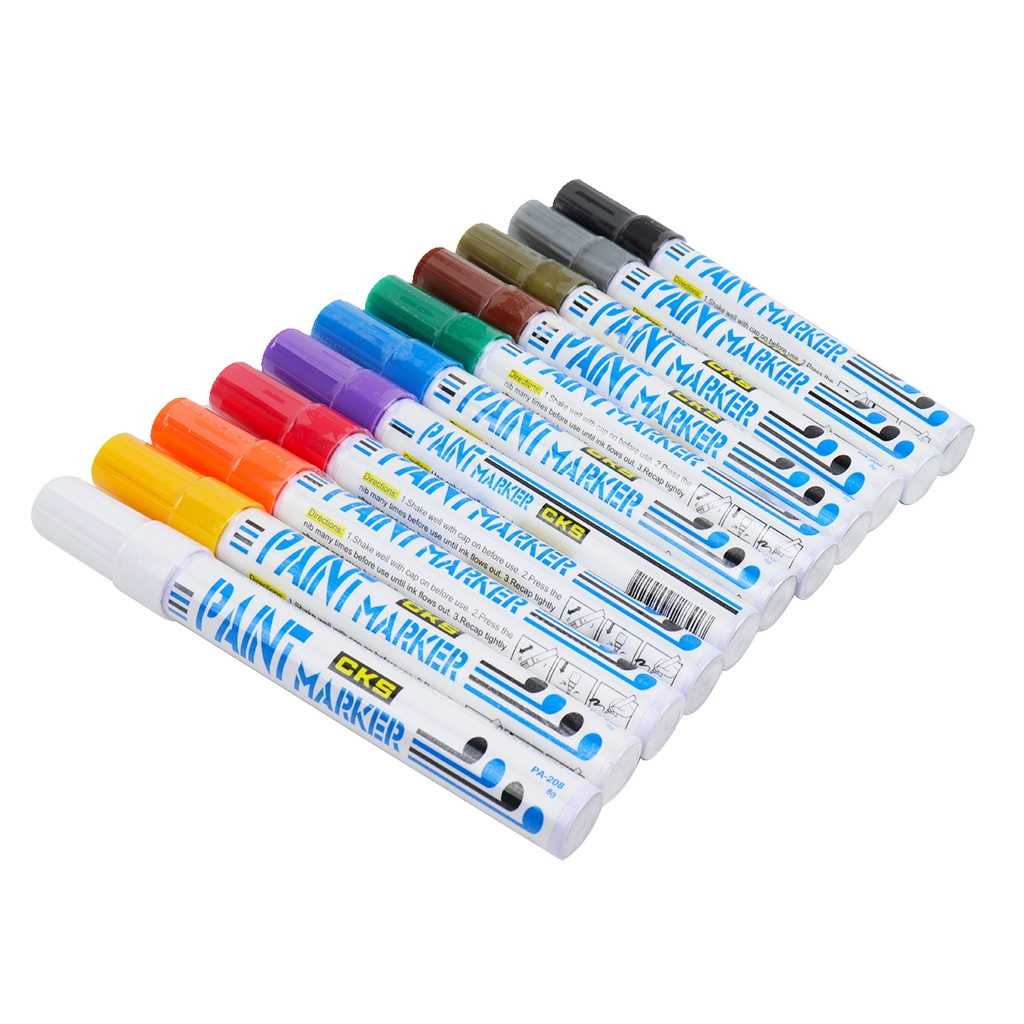 Marcador Permanente Paint Marker Kit C/11 Todas As Cores Cks Shopee