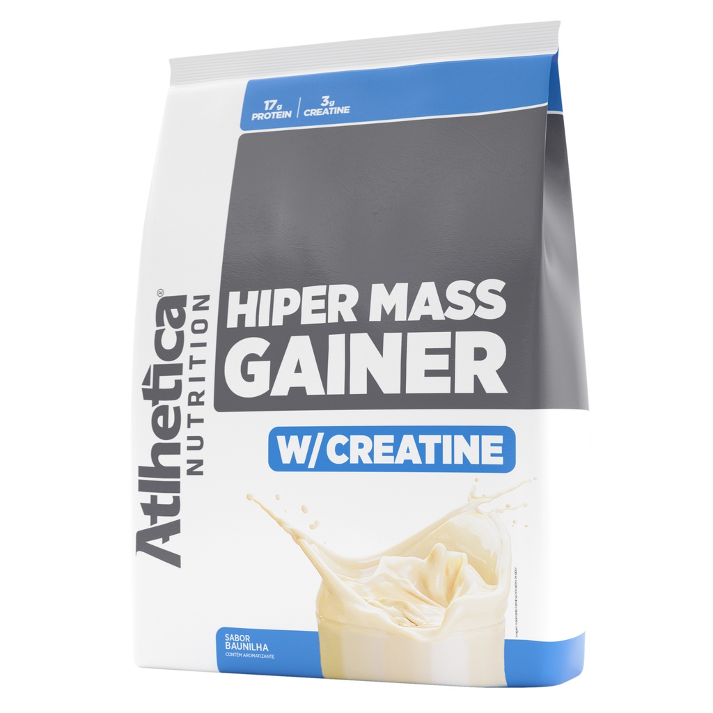 Hipercalórico Hiper Mass Gainer 3kg (3000g) com creatina - Atlhetica Nutrition