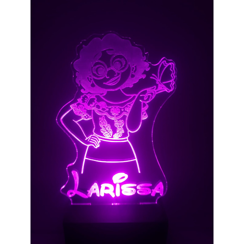 Luminária Abajur Led Encanto Mirabel Madrigal Personalizada