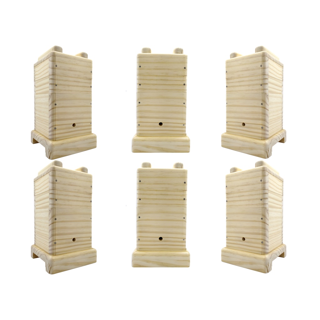 Caixa Para Abelha jatai mirim iraí e outras 12X12 cm interno com encaixe kit com 6
