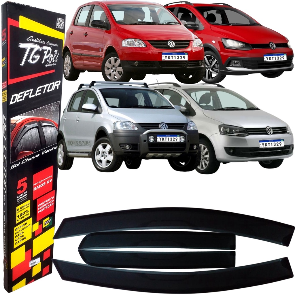 Calha De Chuva Defletor Tg Poli Fox CrossFox SpaceFox 4 Portas 2004 2005 2006 2007 2008 2009 2010 2011 2012 2013 2014 2015 2016 2017 2018 2019 2020 2021 2022
