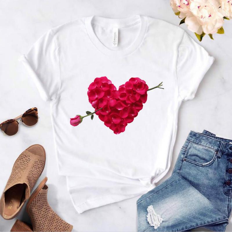 Camiseta T-shirt Feminina Blusa Estampas Coração Diversas estampas