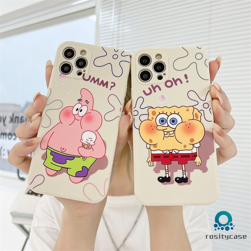 Capa Tpu Flexível Com Estampa De Animação Do Bob Esponja Patrick Para Xiaomi Redmi Poco X3 Nfc X3 Pro M3 Redmi 9 9c Nfc 9a 9i 9t 9 Pro Power 10x Poco M2 Pro Redmi Note 9 8 10 10s 9 Pro Max 9s