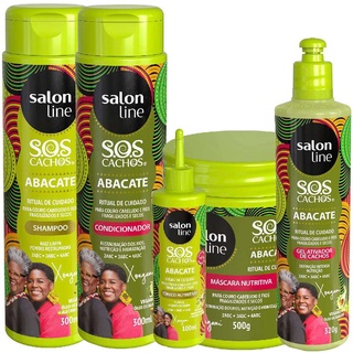 Salon Line Sos Cachos Abacate Kit Completo 5 Produtos Shopee Brasil