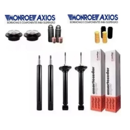 Kit Completo 4 Amortecedores Gol G2 G3 G4 Cofap + Kits Axios