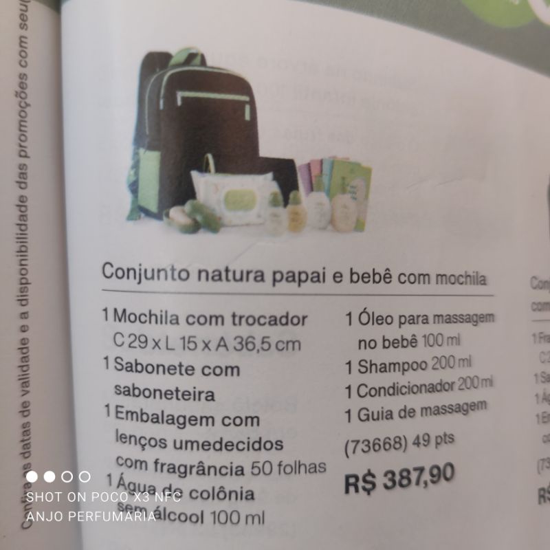 kit natura papai e bebê ! Acompanha a mochila e trocador. | Shopee Brasil