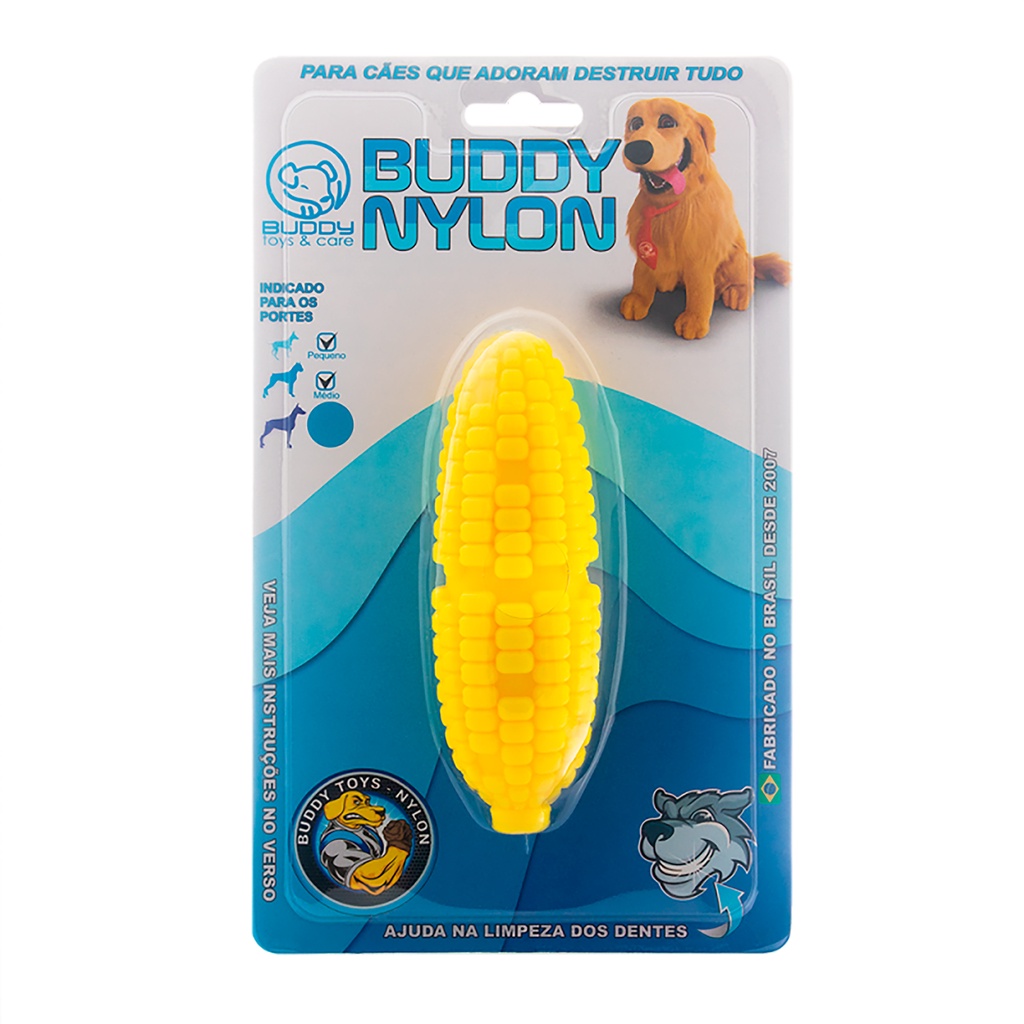 Mordedor Super Resistente Nylon Milho Buddy Toys