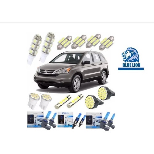 Kit Lâmpada Super Branca + Led Honda Crv 08 09 10 11 Techone
