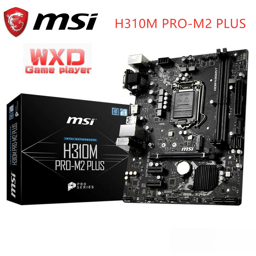 Placa Mãe Msi H310M Pro-M2 Plus (Lga 1151) Com Ddr4 Boost, Áudio Boost, Ez Debug Led, X-Boost, E Core Boost