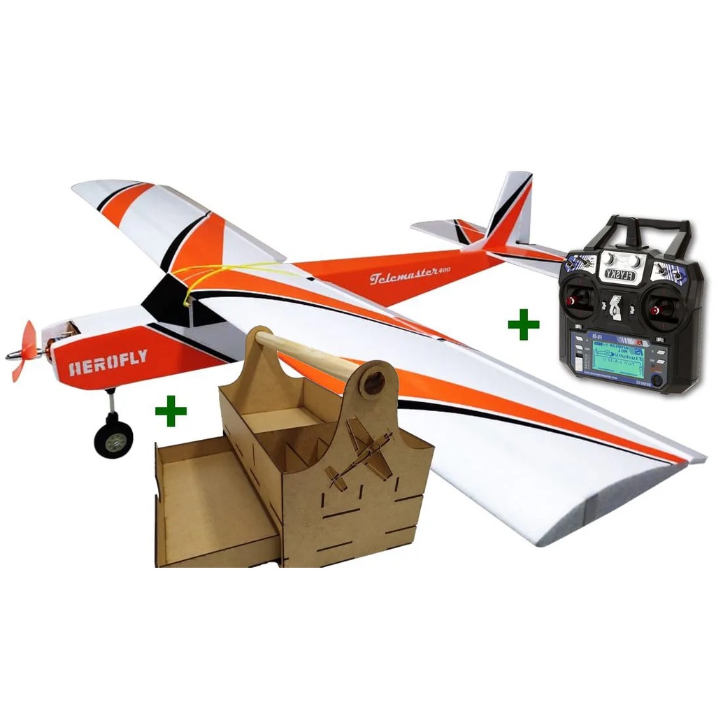 Aeromodelo Treinador Telemaster Completo Controle 6 Ch Kit 5 | Shopee ...