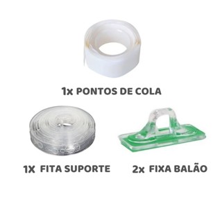 Fita para bexigas + 2 unidades Fixa Balão + Pontos de Cola Acessórios para arco desconstruído em Oferta na Shopee