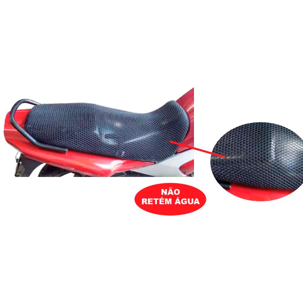 Capa de Banco Térmica 3D Universal Nylon Sol Calor YBR 125 CG 125 Titan Fazer 250 CBX 250 Twister