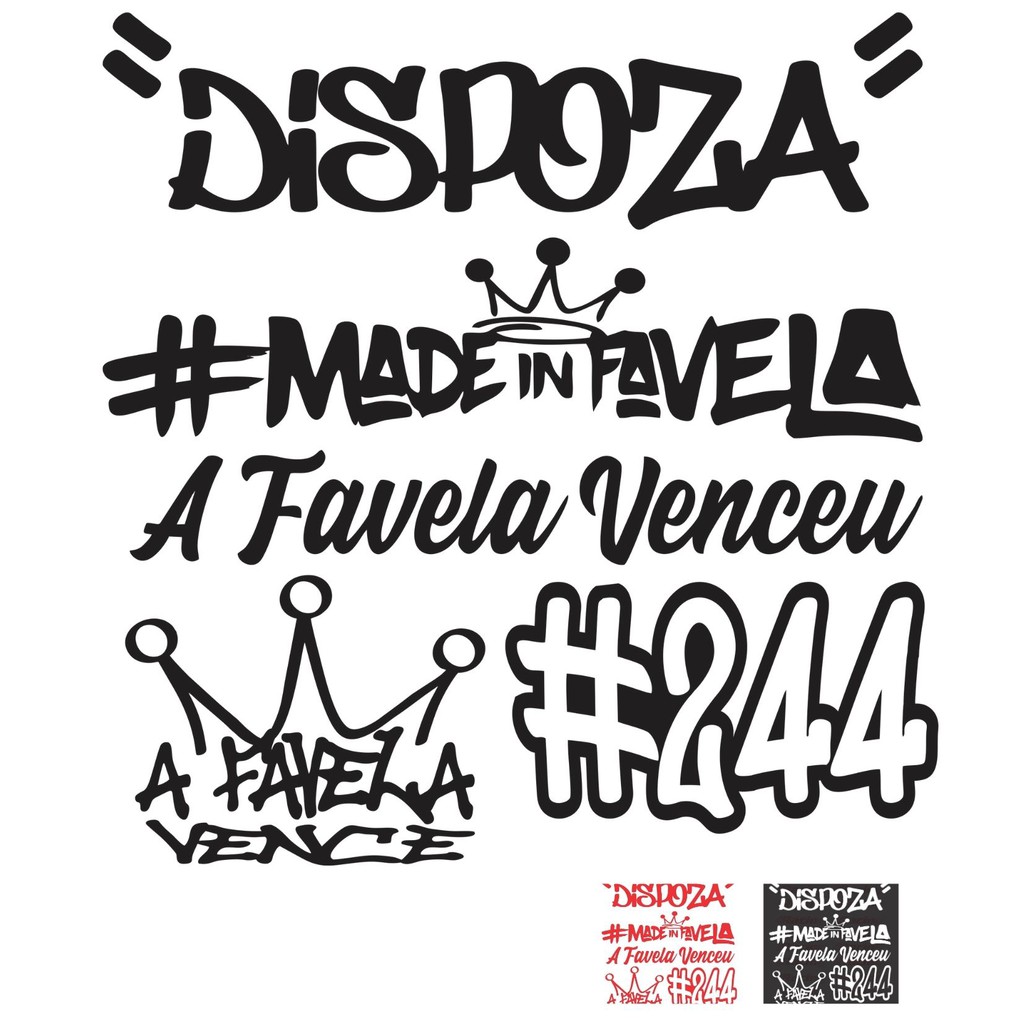 Adesivo Made In Favela A Favela Venceu Kit Com Adesivos Shopee Brasil