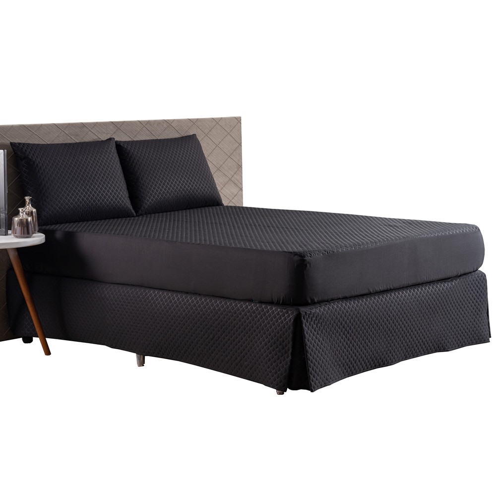 Capa De Colchao 100% Impermeavel Matelado King Size Box PRETO