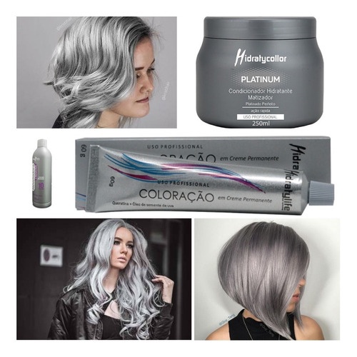 Tinta Cinza 10.11 + Ox 10v 90ml + Matizador 250g Mairibel