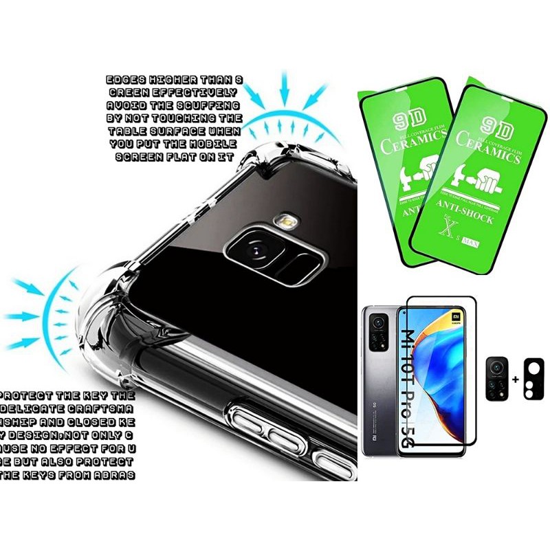 Capa Anti Shock +Película 9D cerâmica+Pelicula de Camera.para Mi10/poco x6 pro  poco x6 Mi11T/Mi 12