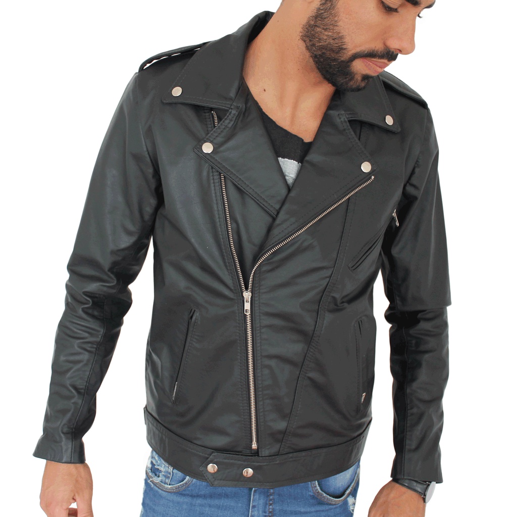 Jaqueta Masculina De Couro Bovino Legítimo Verdadeiro 501 FEITA SOB MEDIDA COM GARANTIA