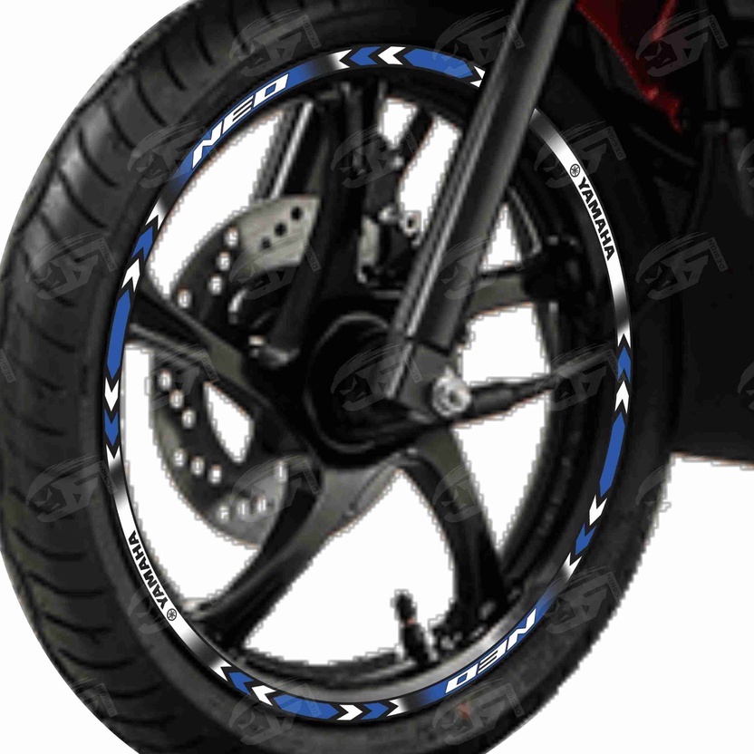 Adesivo Friso Refletivo Roda Moto Yamaha Neo 125 M01 azul