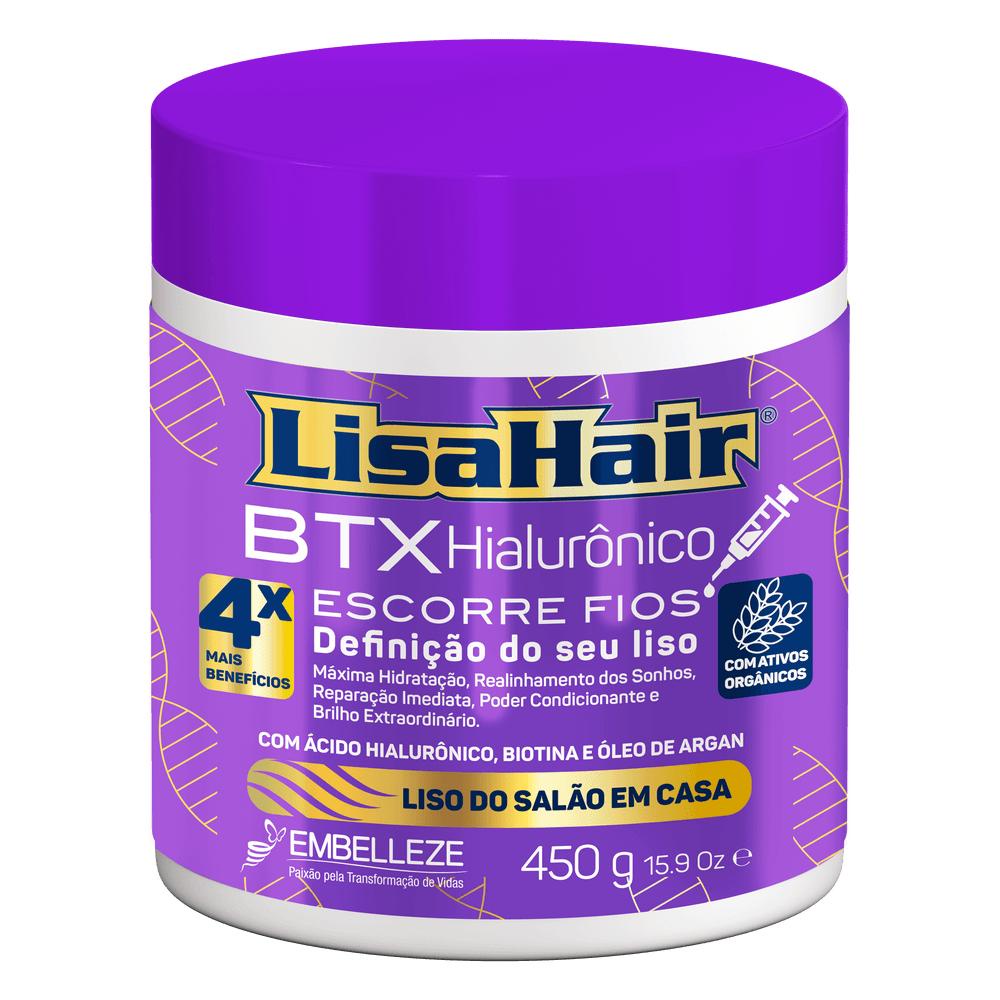 Realinhamento Capilar LisaHair BTX Hialurônico 450G em Oferta na Shopee
