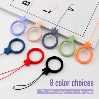 Cordão De Silicone Universal Para Câmera Celular Chaves Coroa Elástica De Dedo Corrente Chaveiro Corda Pendurada