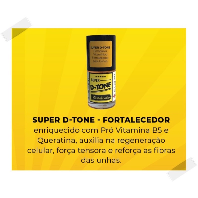 Kit unhas top beuty com  01 base Concreto, 01 base Fermento,  01 D-tone e 01 xi lascou