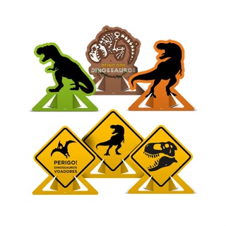 Decoração de Mesa - Reino dos Dinossauros - 06 Unidades - Regina - Rizzo em Oferta na Shopee