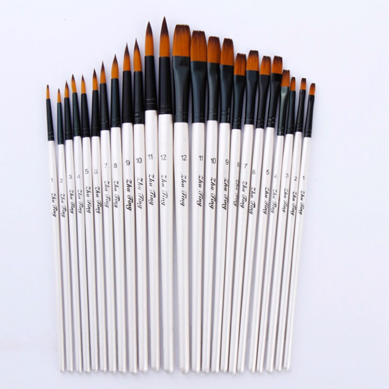 Pincel Para Pintura De Artista Aquarela Óleo Com Nylon Cabelo Escola Desenho Artístico A Suprimentos