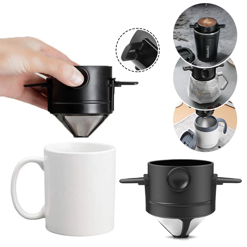 Coador Filtro Café Aço Inox Permanente Portátil S/ Papel Chá Bule Mini Coador