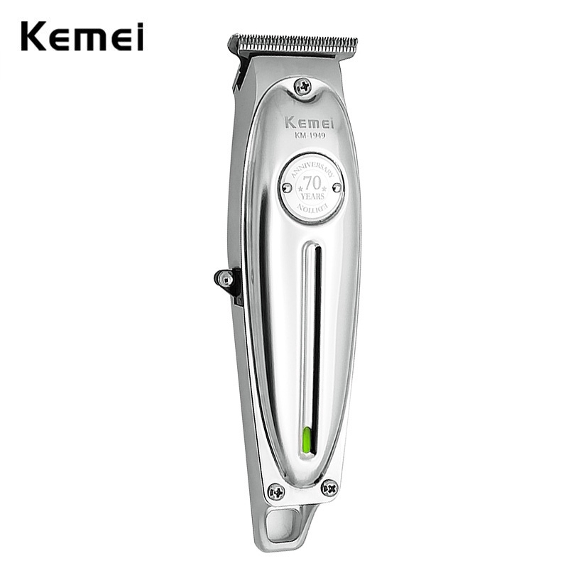 Kemei 1949 Máquina De Cortar Cabelo Profissional Todo Metal Masculino Elétrico Sem Fio Aparador De 0mm Careca T Lâmina A em Oferta na Shopee