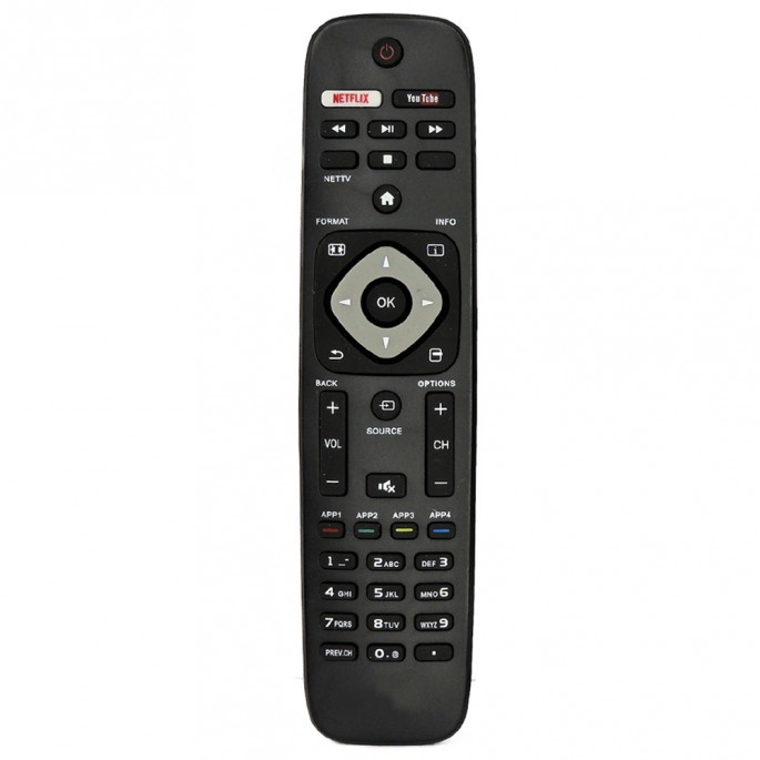Controle Remoto para TV LED Smart Philips com Youtube / Netflix 32PFL4901 - 8075 / 7516