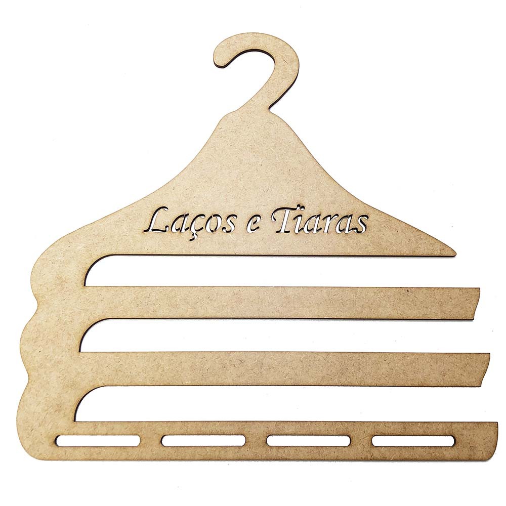Kit com 5 Cabide mdf porta laço e tiara bebê infantil lacinhos