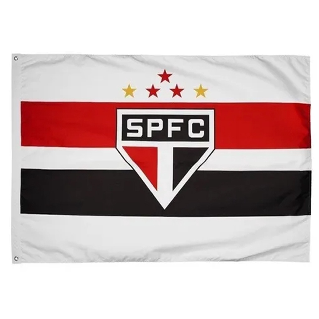 Bandeira Oficial do São Paulo 1,35x1,95m Dupla Face 3 Panos