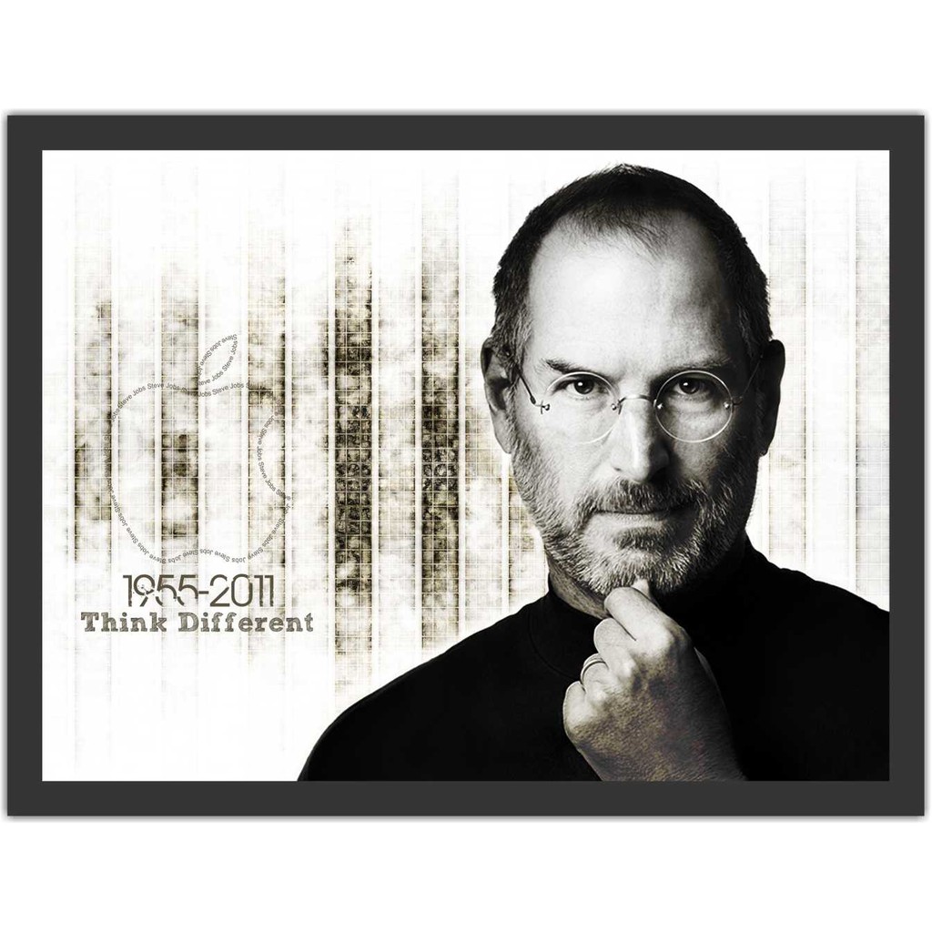 Quadro Decorativo Steve Jobs Apple Informática Salas Decorações Com Moldura T003 P