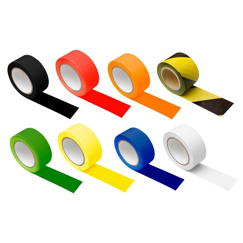 Fita Demarcação Solo 05cm X 30M Profissional 1 Rolo Várias Cores