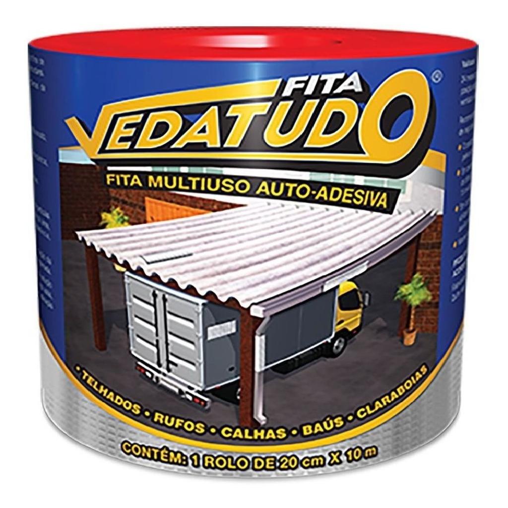 Fita Adesiva De Manta asfáltica adesiva Aluminizada Dryko - 20cm x 10m - VEDATUDO