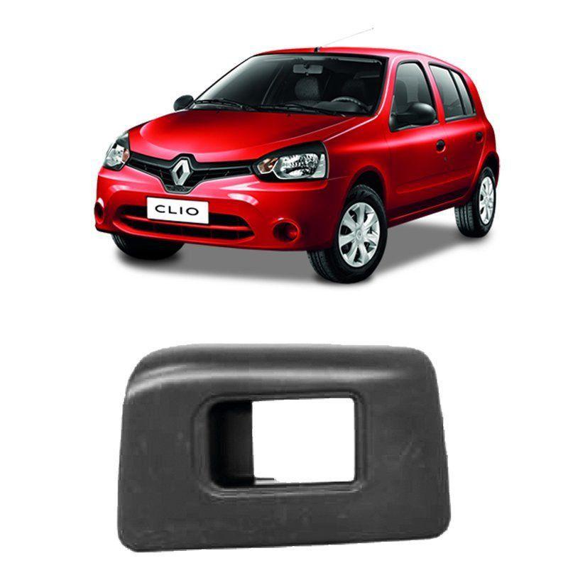 Moldura de Botão Vidro Elétrico Clio 2013 a 2015 Traseiro Direito Simples