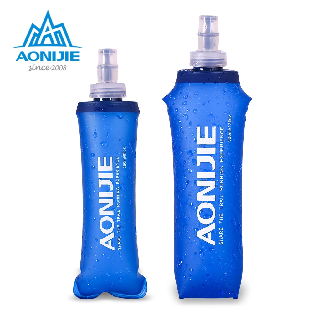 AONIJIE 250ml 500ml Garrafa Flexível De Tpu Dobrável Squeeze Garrafa De Água Corrida Esportes Ao Ar Livre Grátis Para A Execução De Hidratação Pacote Saco Da Cintura Colete