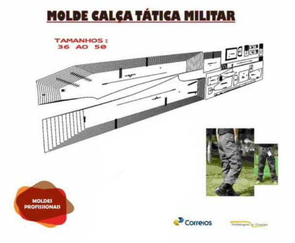 Molde De Calca Tática Militar, Modelagem&diversos, P ao XG